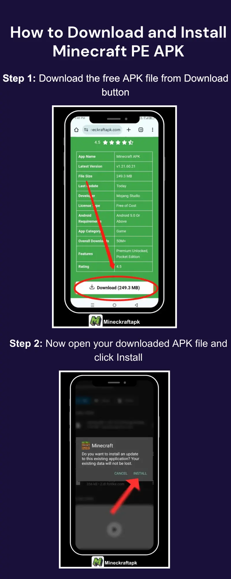 How to Download and Install Minecraft Pocket Edition APK?