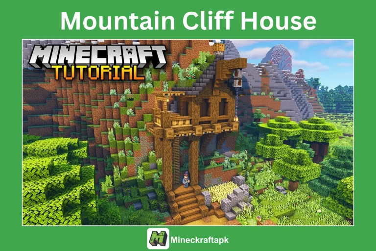Mountain Cliff House in minecraft design idea